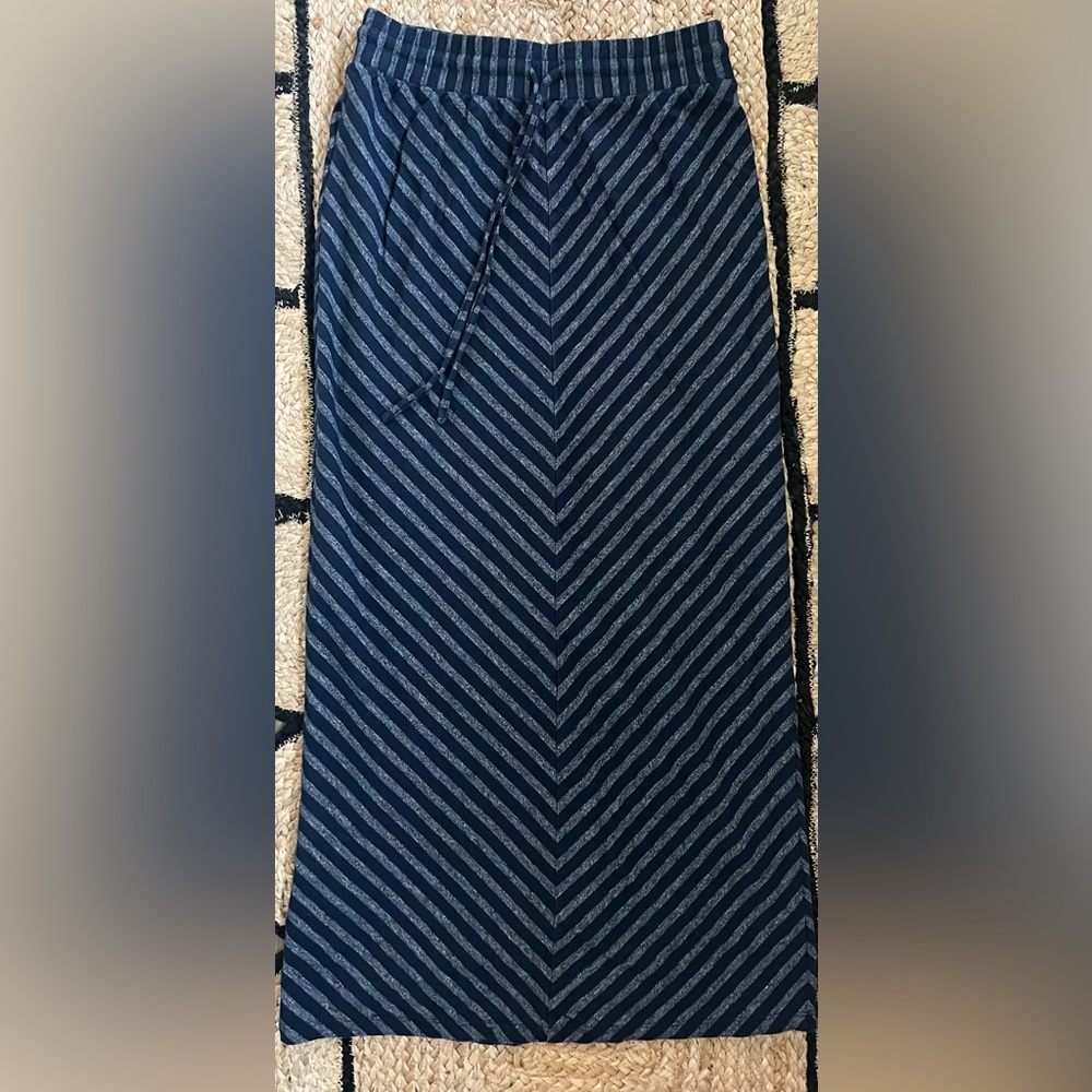 LOFT Striped Maxi Skirt